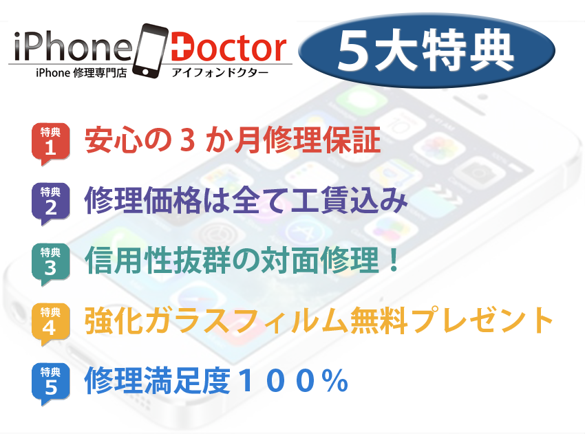 iPhone修理の５大特典