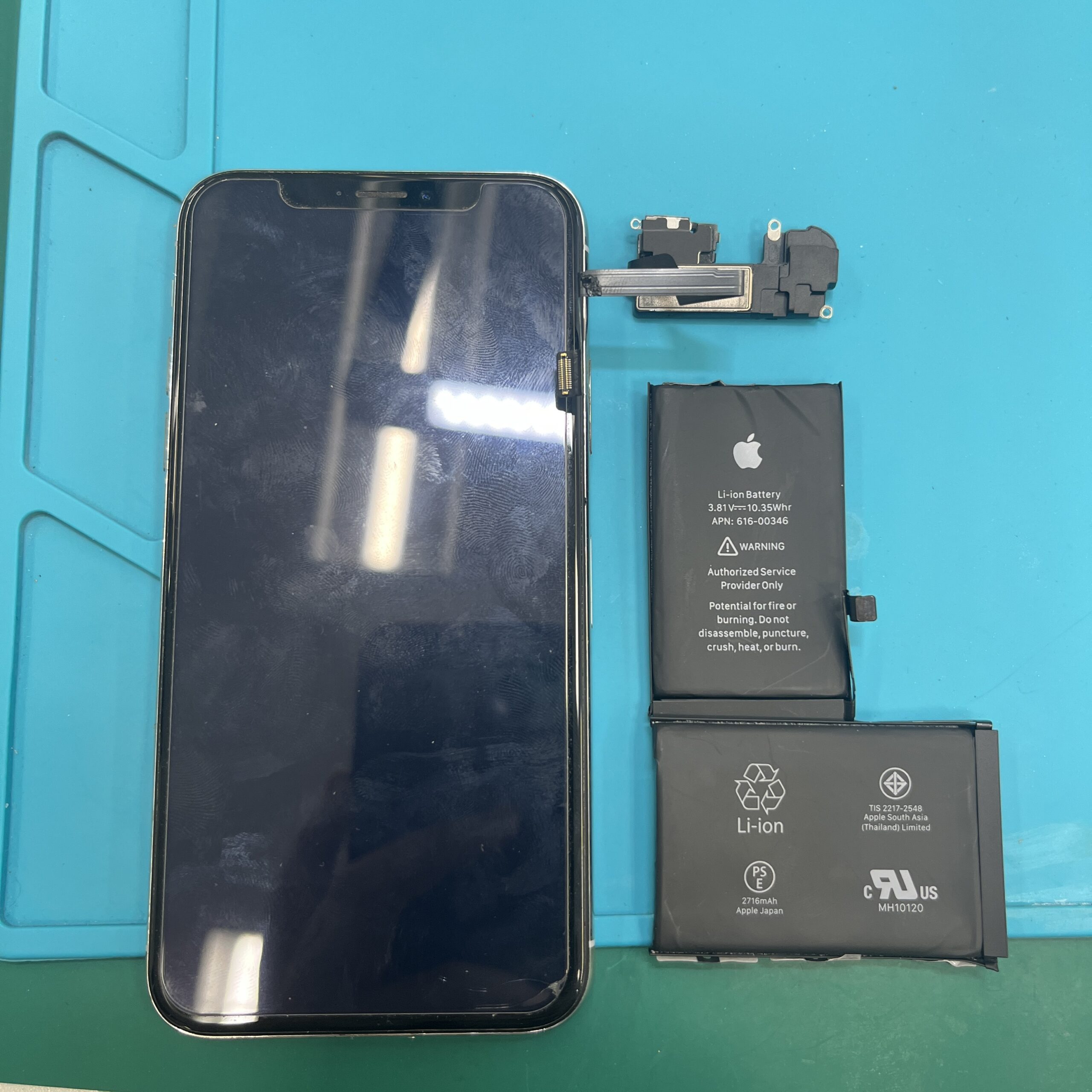 成東店：iPhoneXバッテリー＆スピーカー交換40分で修理完了！！山武郡からお越しのお客様