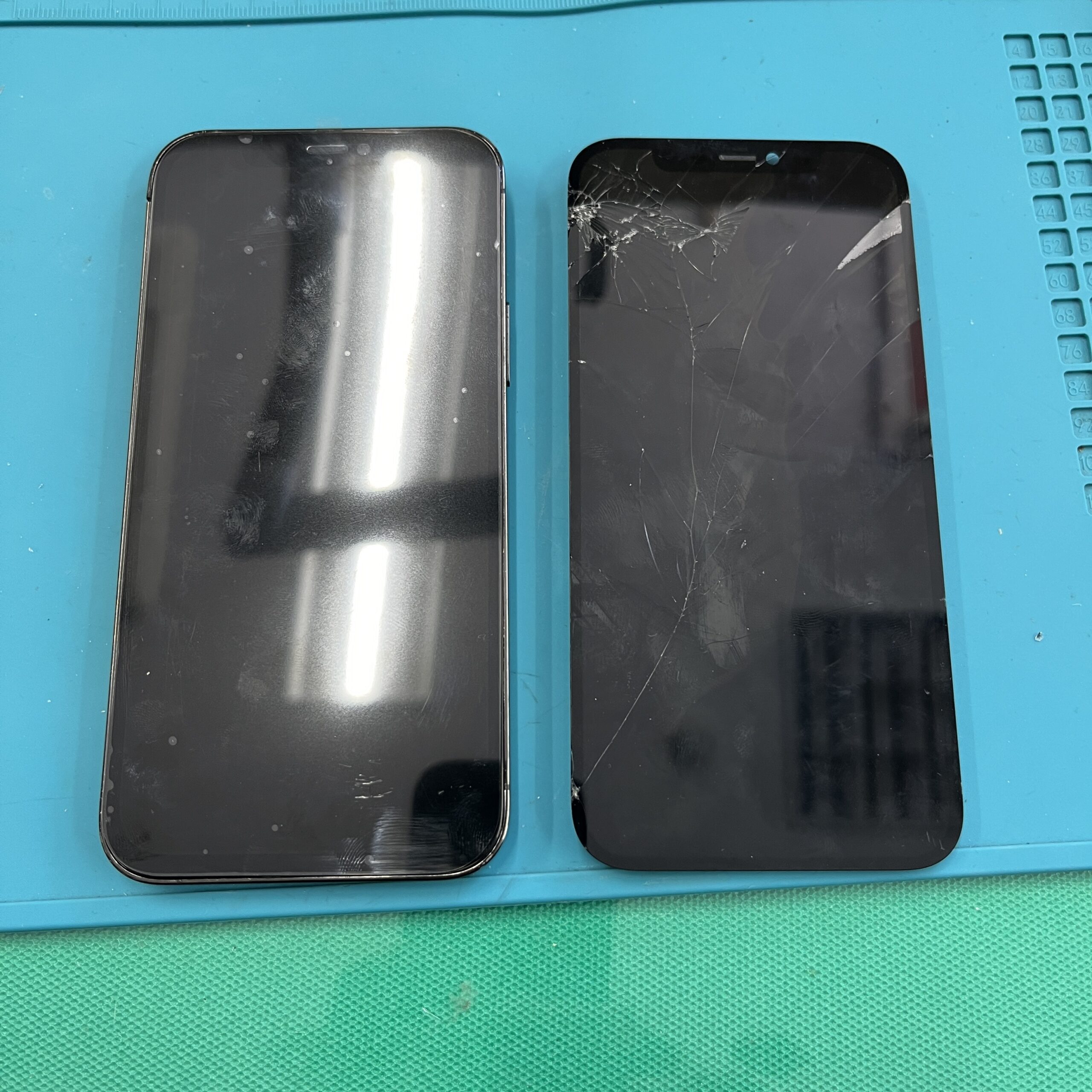 成東店：iPhone 12pro重度画面交換、成東店で迅速対応12,980円！山武市内よりお越しのお客様