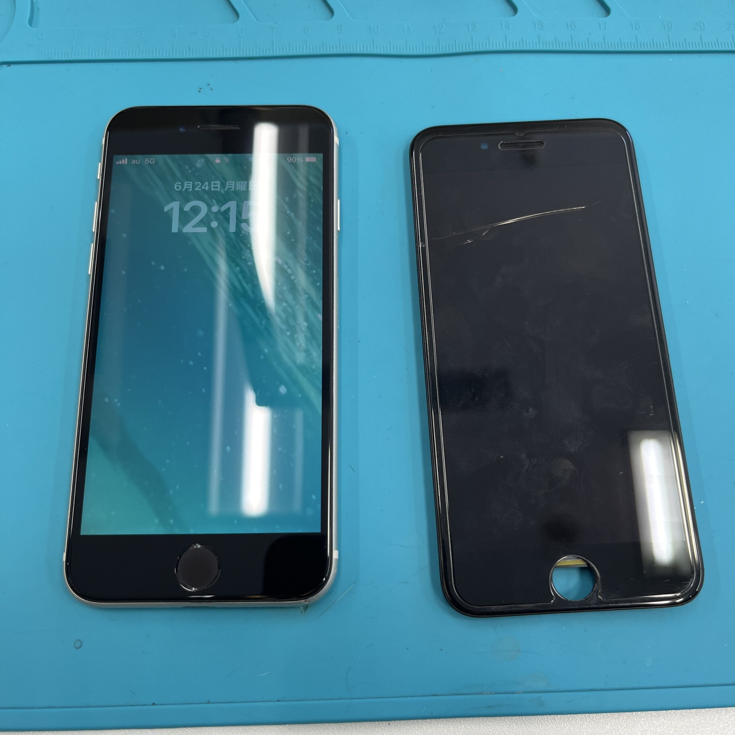 成東店：iPhone SE3の重度画面交換修理！迅速対応で安心！！山武市よりお越しのお客様