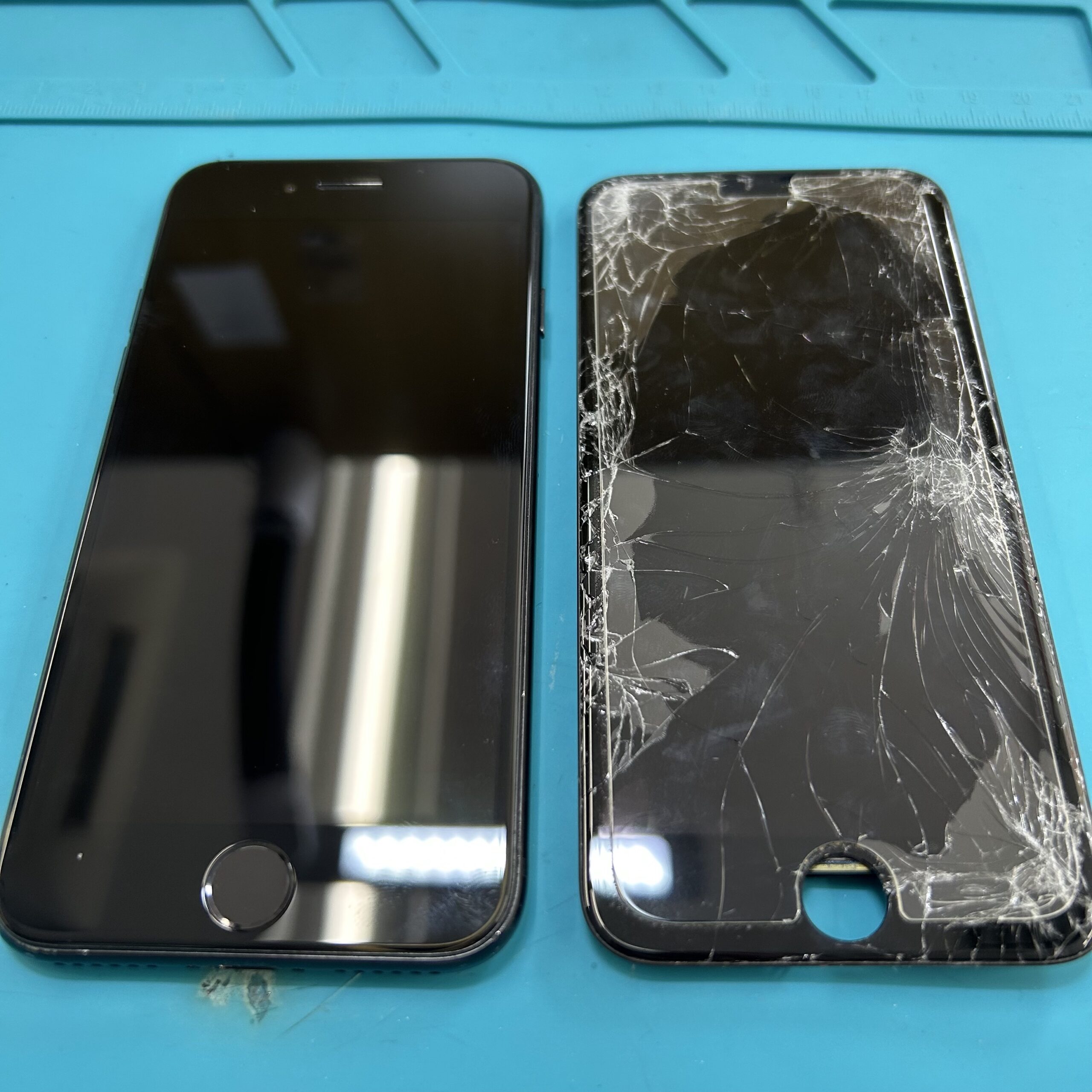 成東店：iPhoneSE2 重度画面交換 迅速対応！