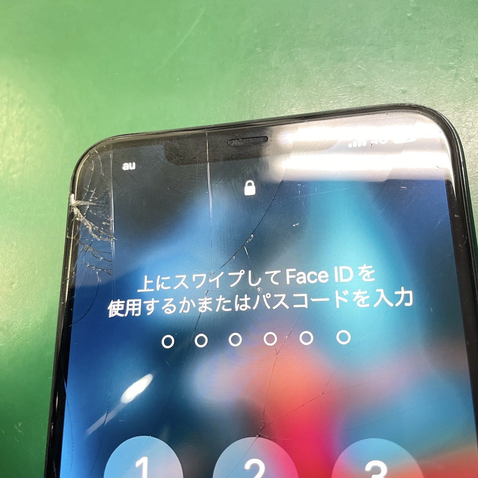 市原五井店：iPhoneX　重度画面割れ　千葉市よりお越しのお客様