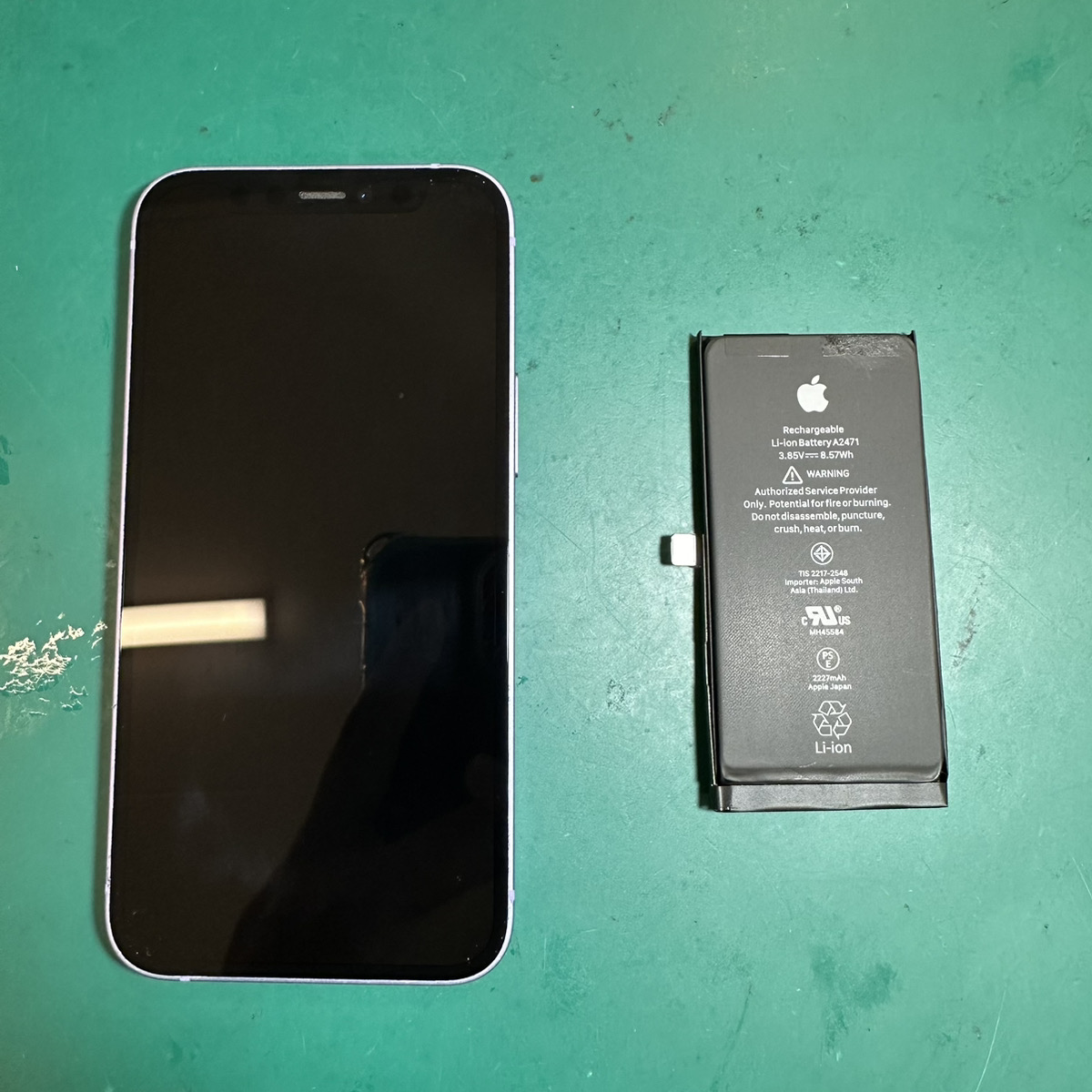 浦和店：iPhone12miniのバッテリー交換、約25分で完了！