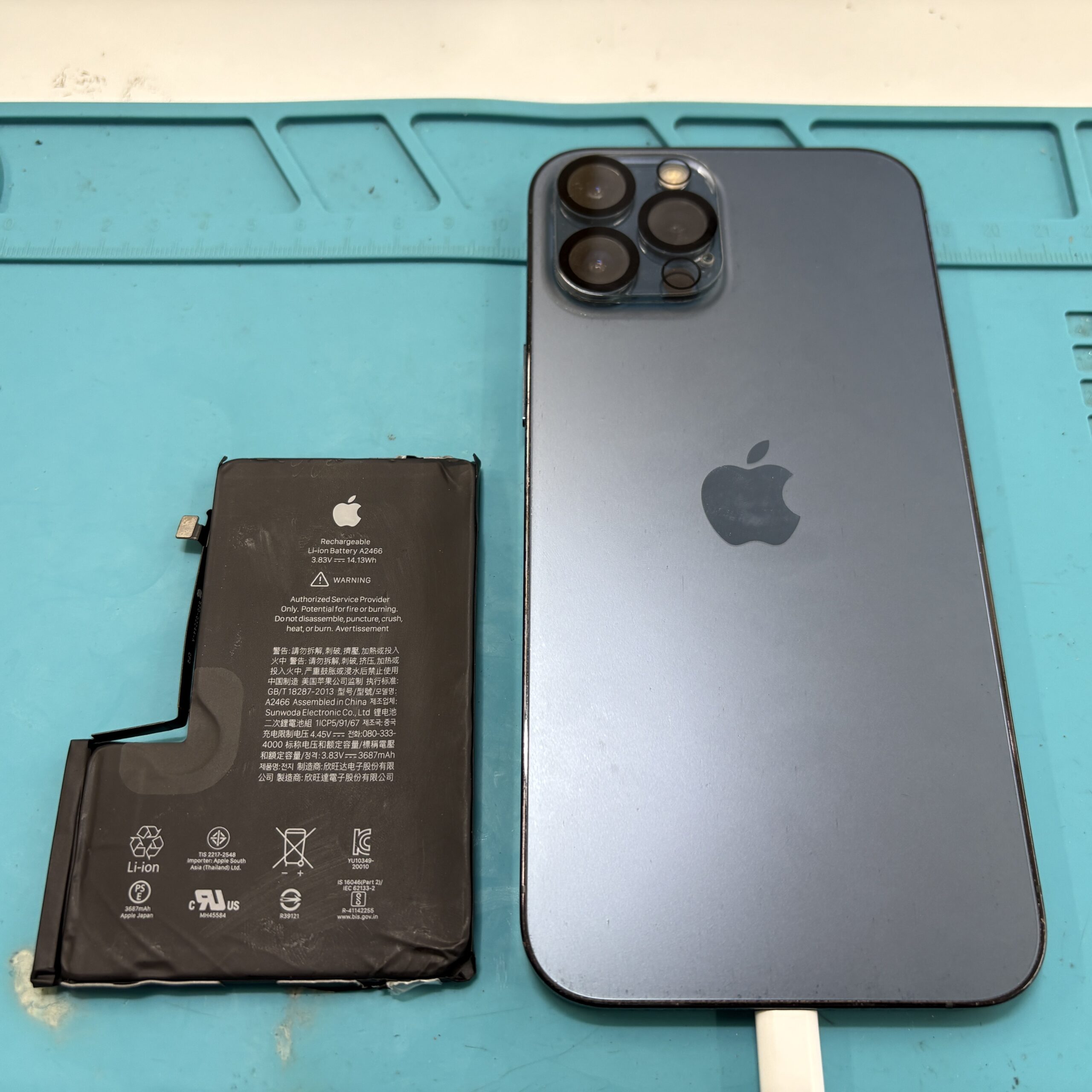 成東店：iPhone12ProMaxのバッテリー交換を承りました！