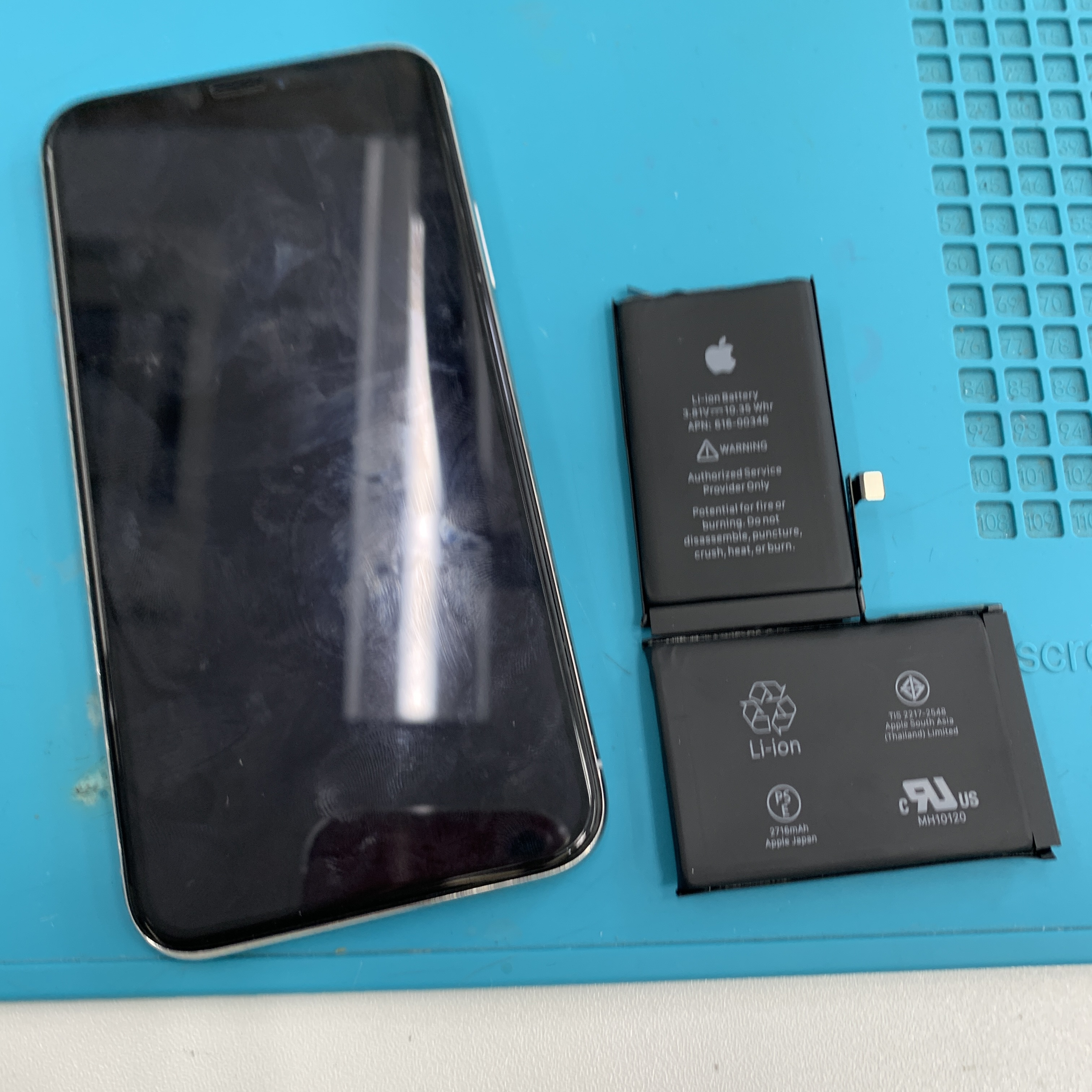 成東店：iPhone Xのバッテリー交換を5,280円で実施しました！