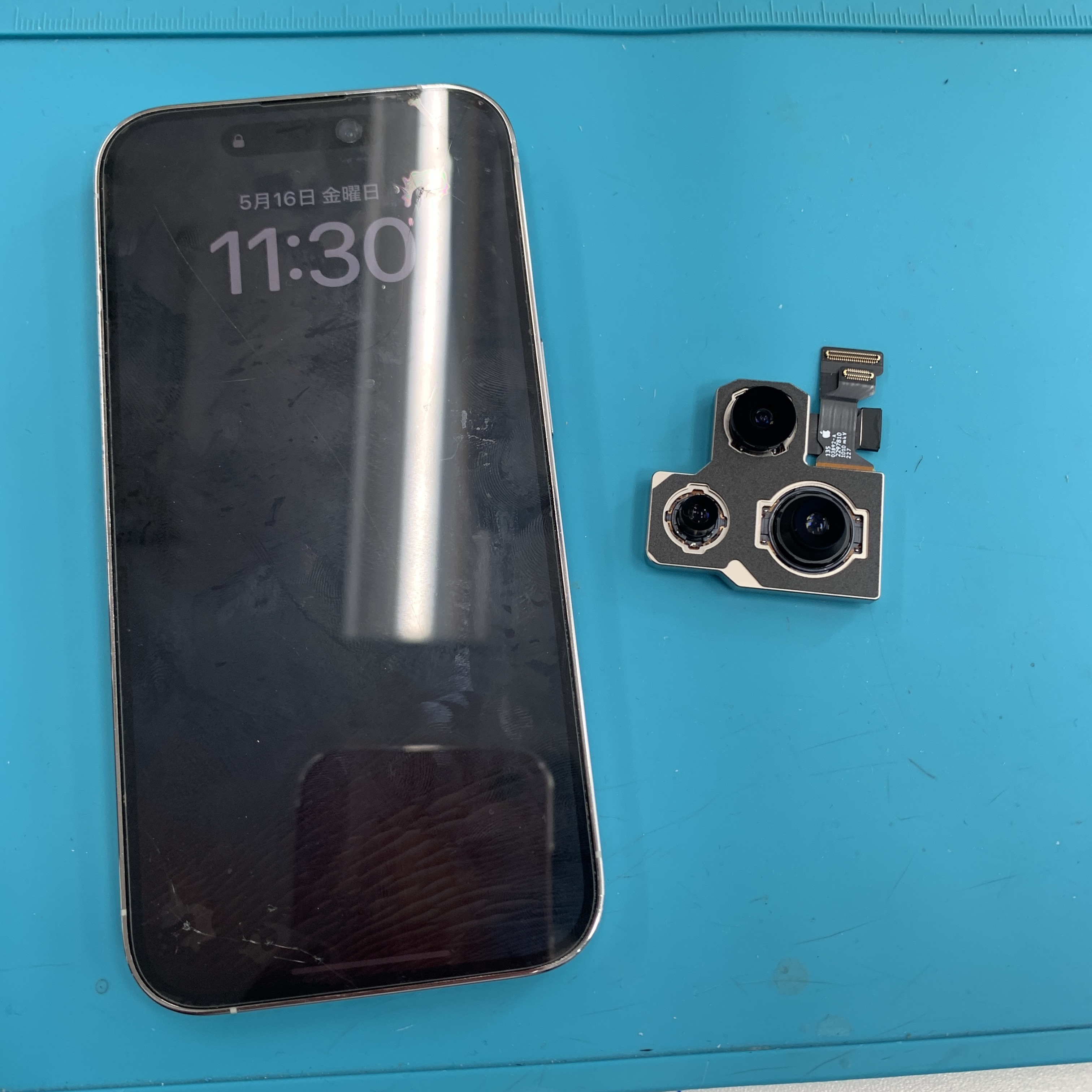 成東店：iPhone 14 Proのアウトカメラ交換を16,280円で対応しました！