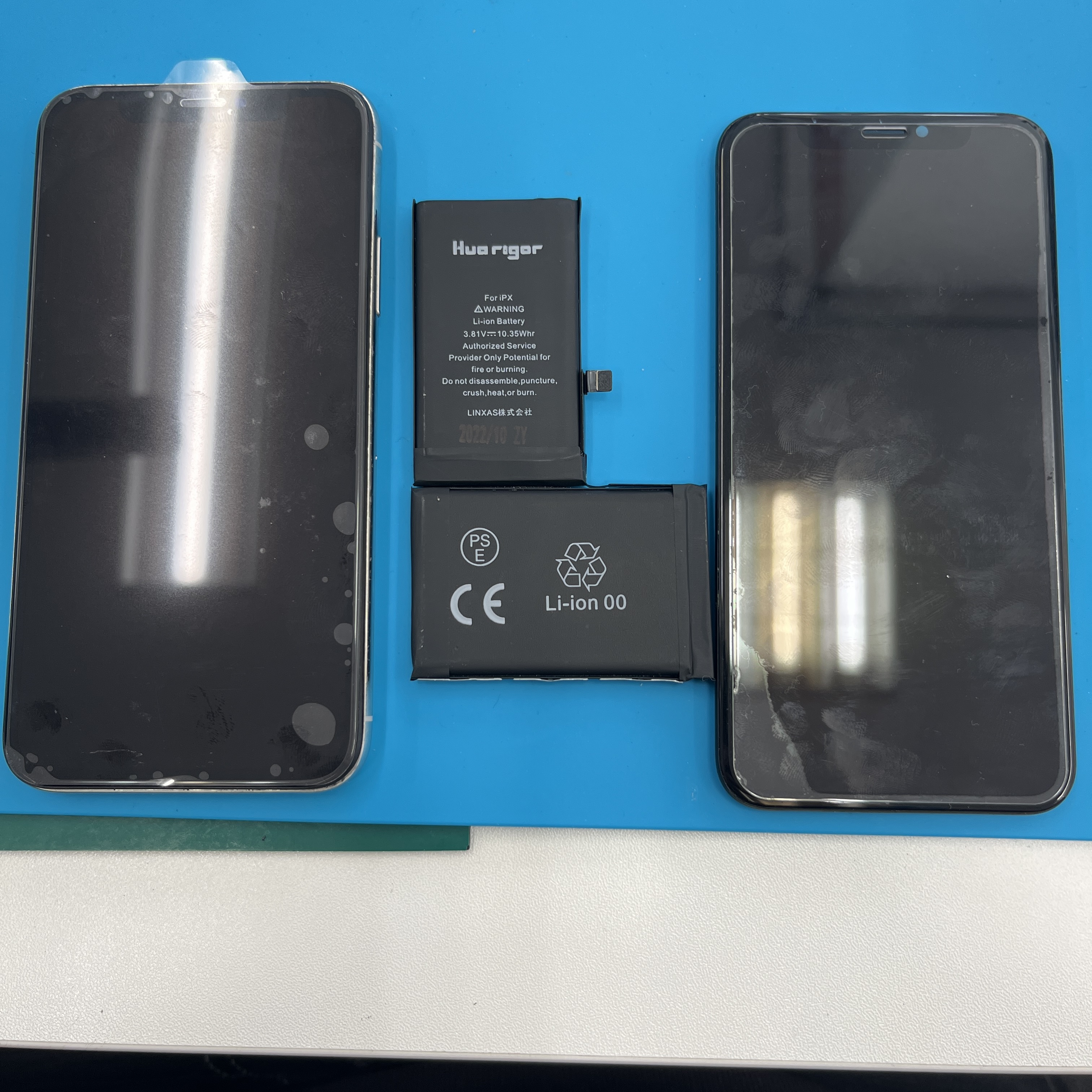 成東店：iPhone X 重度画面交換＋バッテリー交換を13,860円で対応しました！