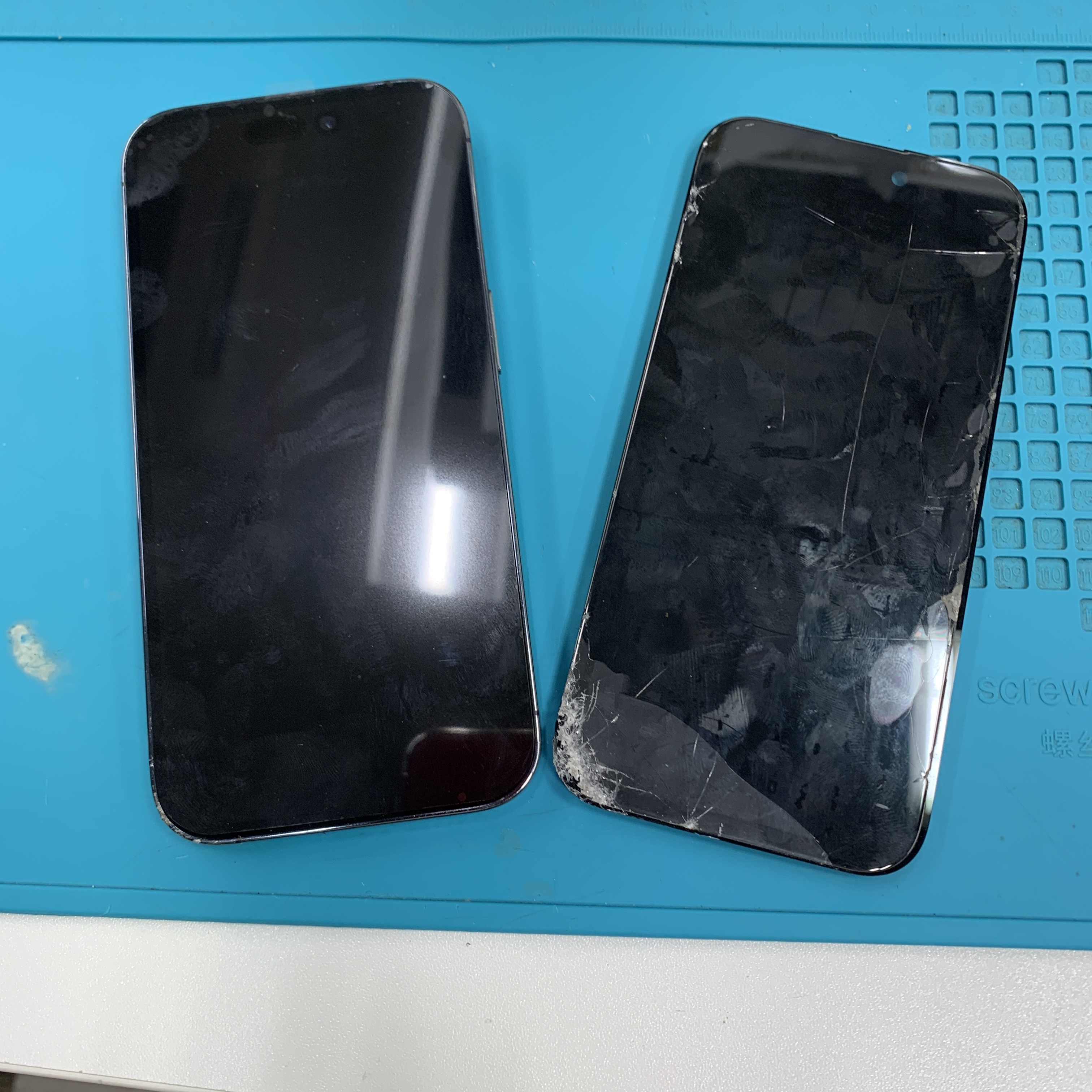 成東店：iPhone 14 Proの重度画面交換を26,180円で対応しました！