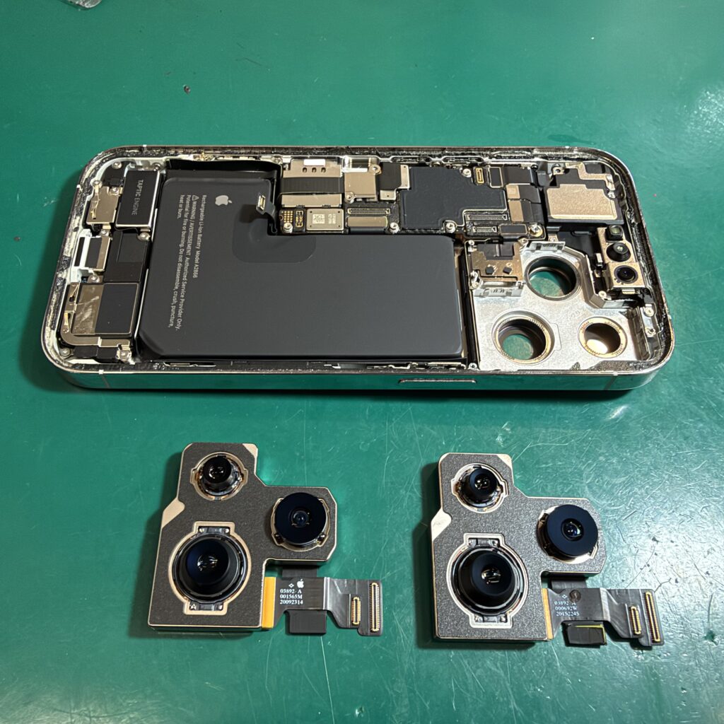 iPhone 14 Pro 望遠カメラ アウトカメラ 黒点 修理