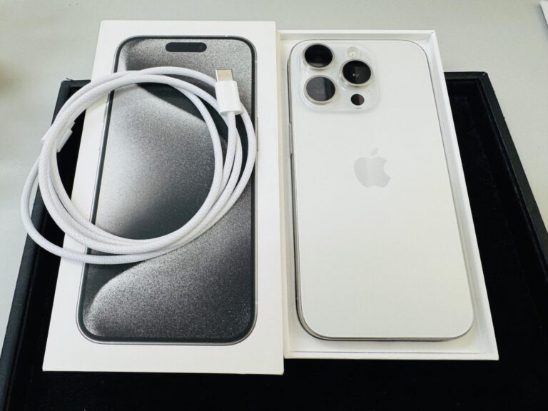 【東村山市からご来店】iPhone 15 Pro 256GB ホワイトチタニウムを買取!バッテリー最大容量79%の中古品|iPhoneステーション所沢店