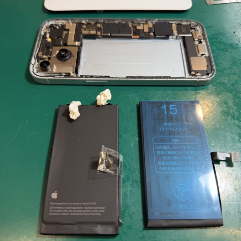 【浦和店】バッテリーの持ちが悪いiPhone 15の電池交換を実施！